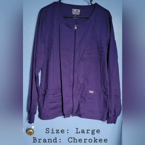 Cherokee Scrub Jacket: Large/Purple